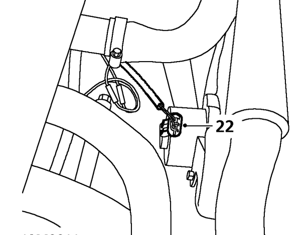 Remove bolt securing earth lead to bonnet locking platform.