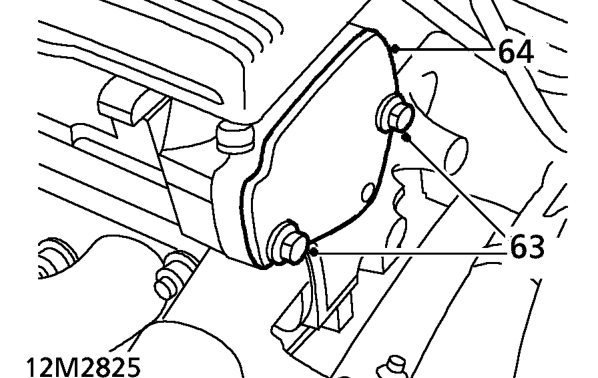 Remove through bolt securing engine steady bar to bracket on sump.