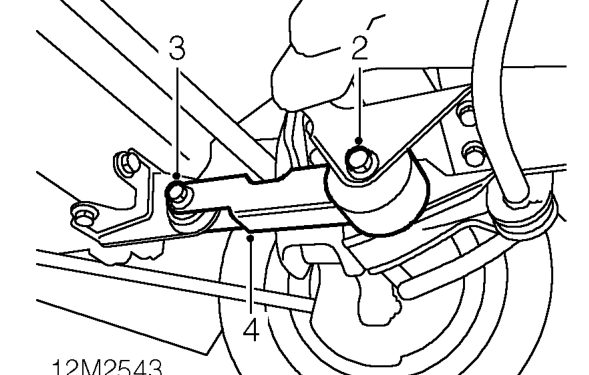 Engine steady bar – Raise front of vehicle.