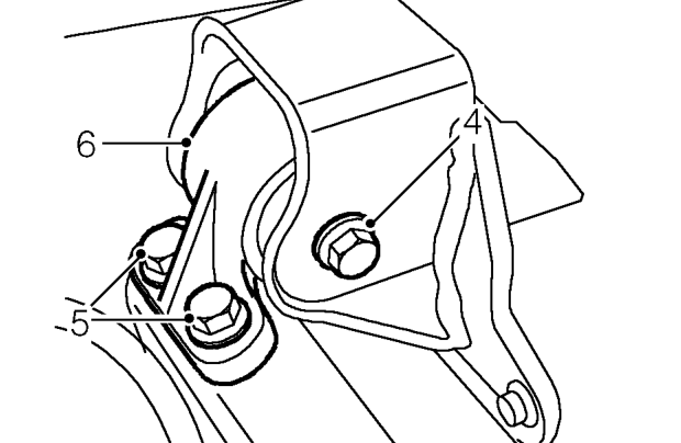 Lh engine mounting – Fit wooden block to jack and position jack to support gearbox.