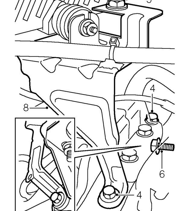 Engine lh mounting - automatic gearbox models with abs – Remove ABS hydraulic modulator. See BRAKES, Repairs.