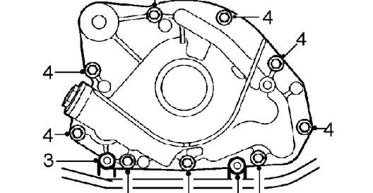Oil pump – Remove crankshaft gear.
