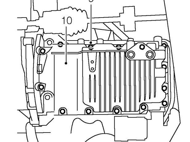 Sump gasket – Remove 2 bolts securing sump to gearbox.