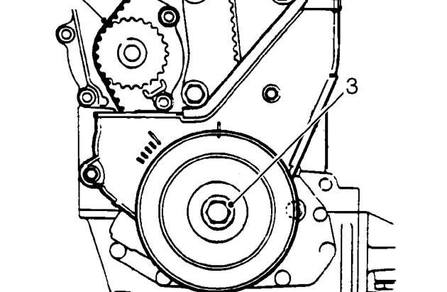 Camshaft timing belt – Remove camshaft timing belt upper cover. See Repairs.