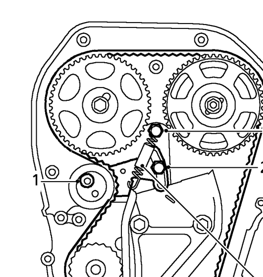 Tensioning new camshaft timing belt