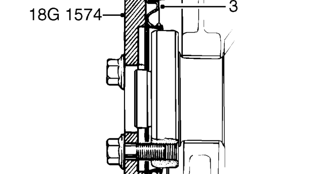 Crankshaft rear oil seal – Lubricate oil seal sealing face with grease and running face with oil.