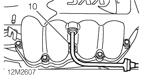 Cylinder head gasket - models without air conditioning – Remove rear cover.