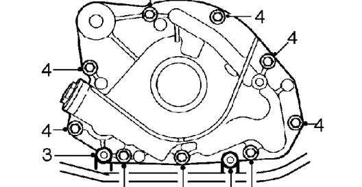 Oil pump – Remove crankshaft gear.