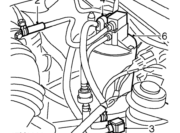 Evaporative emission canister – Disconnect battery earth lead.