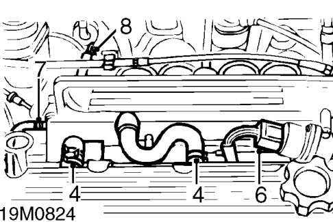 Fuel rail - ’k16’ – Loosen union to relieve fuel pressure then re-tighten.
