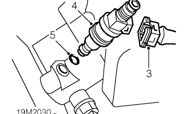Fuel injector – Remove fuel rail. See this section.