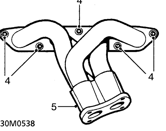 Exhaust manifold gasket - models without air conditioning – Disconnect heated oxygen sensor multiplug from harness.