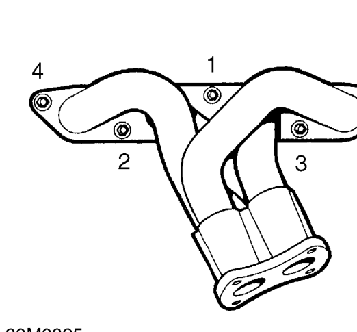 Fit new gasket to manifold studs.