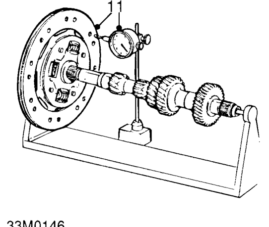 Drive plate rivet depth: New clutch plate = 0.9 mm minimum Service limit = 0.1 - 0.2 mm