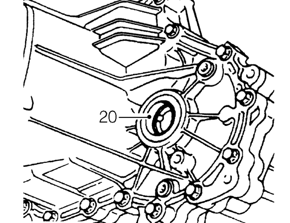 Remove and discard circlip from drive shaft.