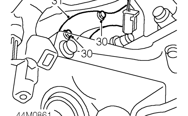 Models with air conditioning: Remove bolt securing air conditioning pipe to mounting brack