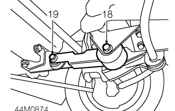 Connect hoist to tool 18G 1598 and raise hoist to take weight of engine without exerting l