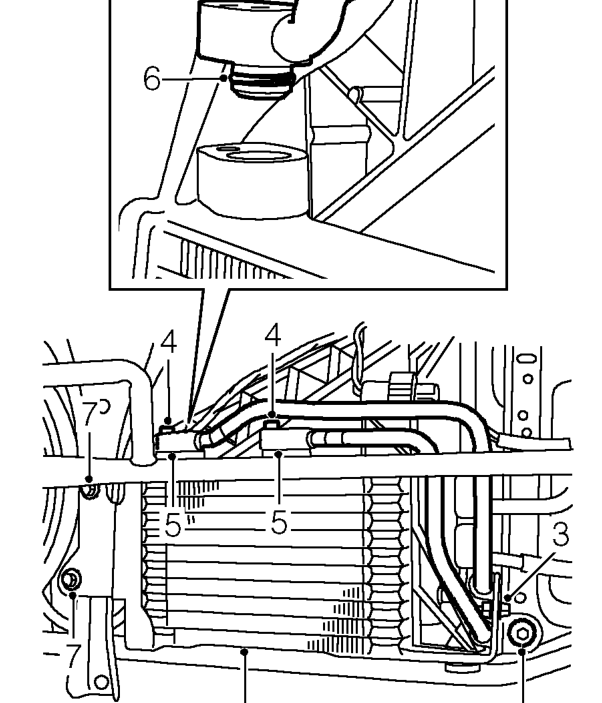 Fluid cooler – Position container to collect fluid loss.
