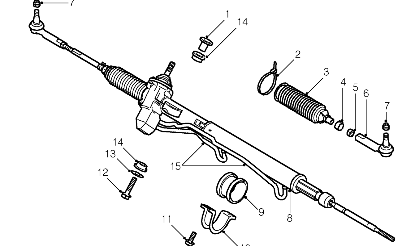 Power steering rack components