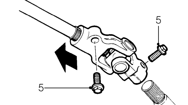 Power steering rack – Align road wheels to straight ahead position and remove starter key from steering lock.