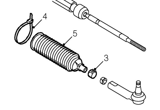 Steering rack gaiter – Remove track rod end. See this section.