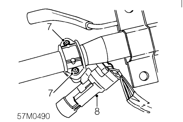 Lower the steering column assembly.