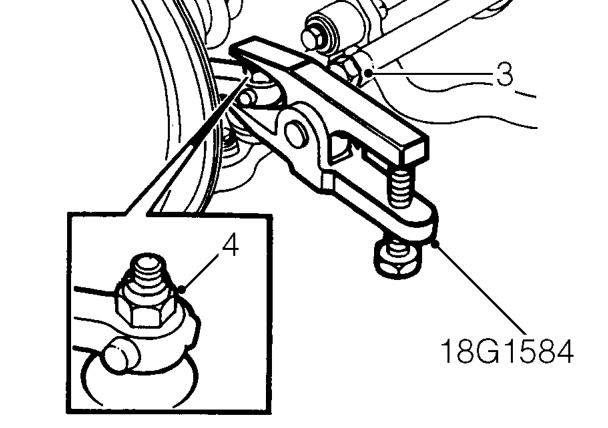Track rod end – Remove road wheel(s).