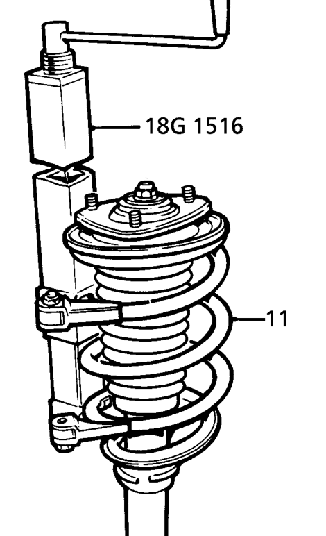 Position spring compressor tool 18G 1516 in vice.