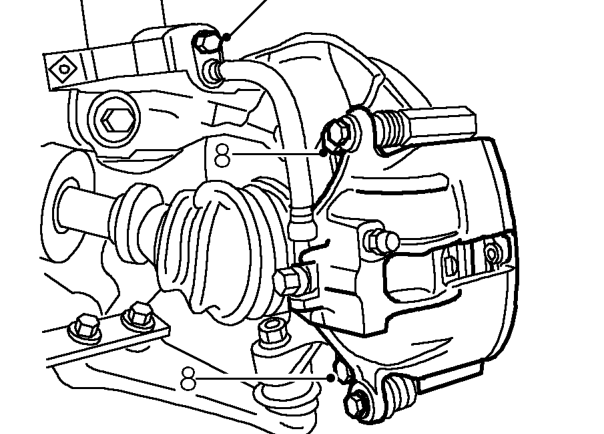 Disconnect track rod end from front hub.