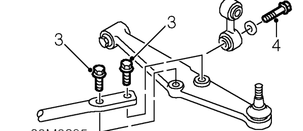 Suspension lower arm assembly – Remove front road wheel.