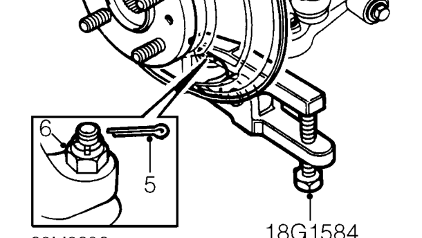 Suspension lower arm assembly – Remove bolt securing link to lower arm.
