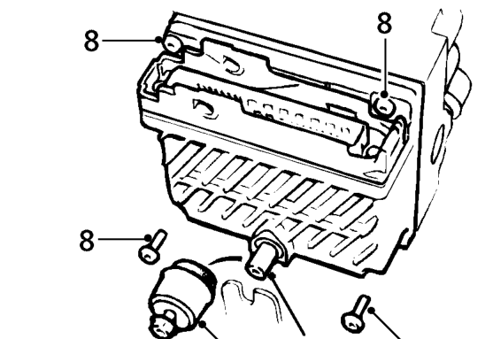 Abs ecu – Release ABS modulator and ECU assembly from mounting bracket.
