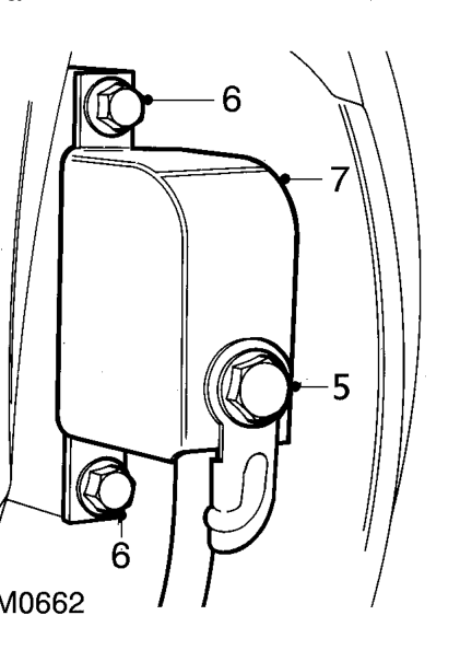 Rear abs sensor – Remove 5 bolts securing harness to body and lower arm.