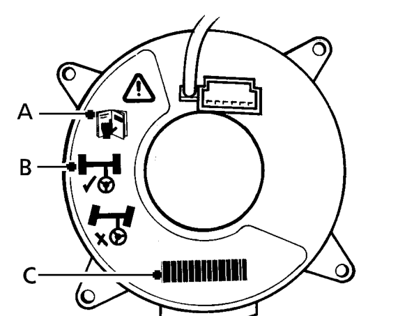 Warning labels – Refer to the Owner’s Handbook for information on the airbag system.