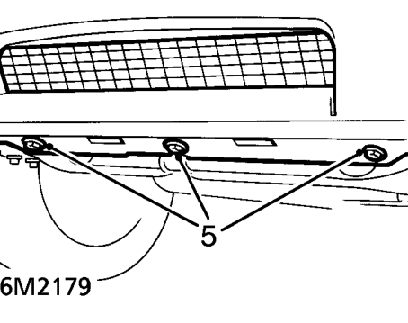 Front bumper – Models with front fog lights: Remove both front fog lights. See ELECTRICAL, Repairs.