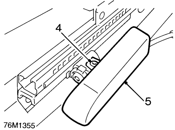 Front seat – Lift seat adjusting lever and slide seat forwards.