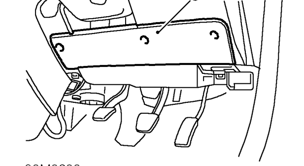 Heater controls – Remove glove box. See BODY, Interior trim components.