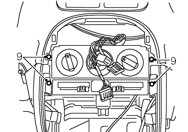 Disconnect air recirculation control cable from blower assembly.