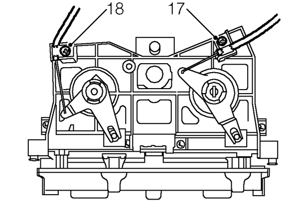 Remove 2 screws securing heater fan switch and remove.