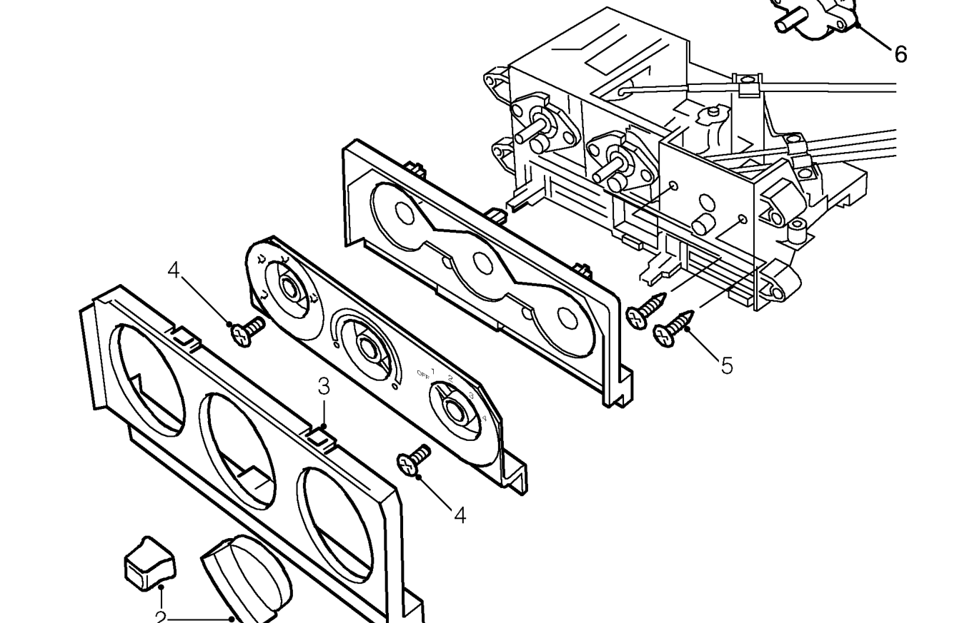 Heater fan switch – Remove heater controls. See this section.