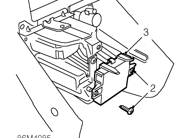 Volumetric sensor - cabriolet models – Remove front console. See BODY, Interior trim components.