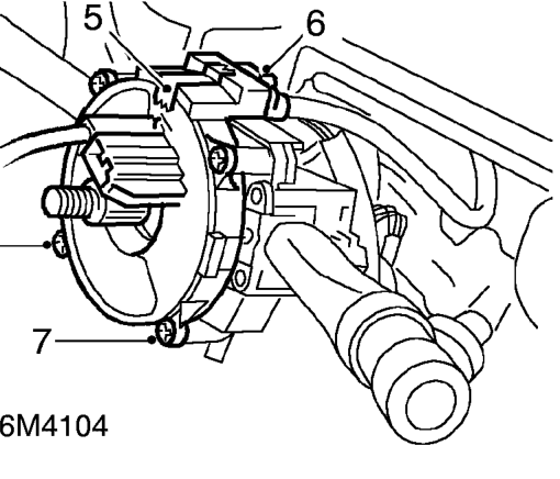 Rotary coupler – Remove steering column nacelle. See STEERING, Repairs.