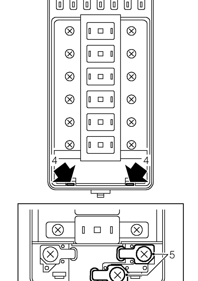Engine compartment fuse box – Release clip and remove fuse box cover.