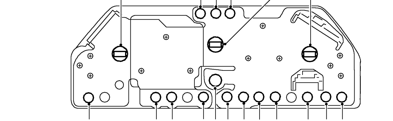 Instrument pack components - rear view