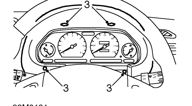 Instrument pack – Release clamp and lower steering column.