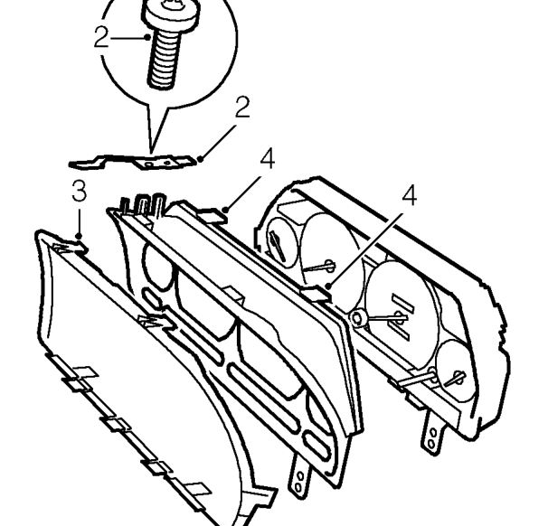 Instrument panel window and face plate – Remove instrument pack. See this section.