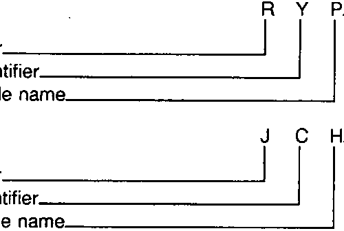 Diagram showing the breakdown of the 3-letter paint code R Y P into Basic colour, Marque identifier, and Colour/Shade name.