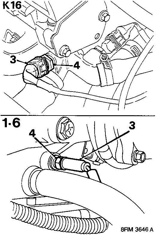 Illustrates fuel injector removal and installation procedure