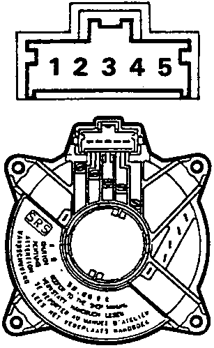 Airbag module connector pin layout diagram