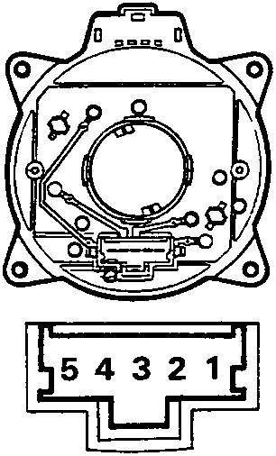 Car ignition switch wiring diagram with terminal numbering